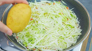 Cabbage with eggs, potatoes is better than meat! Simple! Easy and delicious cabbage recipe!