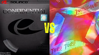 Toroline Toro Toro vs Solinco Confidential…Which is the better shaped string??#tennis