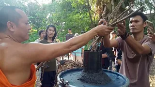 Charcoal making with no smoke. The 2nd techniques.