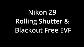 Nikon Z9 Rolling Shutter and Blackout Free 120Hz EVF