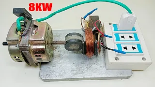 Make 8000W 240V Electricity Generator Use Old Speaker And Magnet With Copper Coil