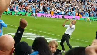 Pep Guardiola reaction on Haaland  and Bernado Silva goal