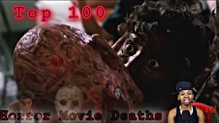 TOP 100 HORROR MOVIE DEATHS (REACTION)