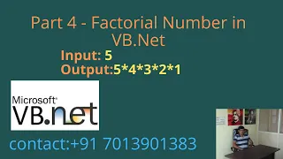 Factorial Number in VB.Net - Part 4