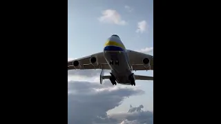 Ан-225 "Мрия" заходит на посадку в аэропорту Киева. Киев. Украина. Ukraine. Plane. An-225. Гостомель