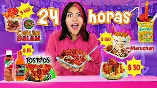 24 HORAS COMIENDO en TODOS LOS PUESTOS LOCOS 🍎🥒 DoriLocos, Maruchan Locas y ➕