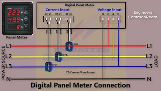 Digital panel meter connection diagram । Engineers CommonRoom ।Electrical Circuit Diagram