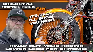 Install Chrome Fork Lowers On A Softail @harleydavidson  HOW-TO