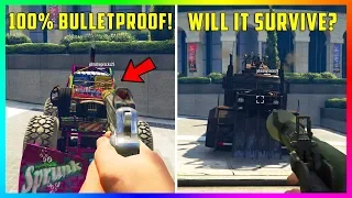 GTA 5 NEW Bulletproof & Armored Car Tests - The BEST Armored Vehicles In GTA Online! (Arena War DLC)