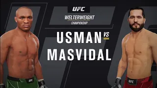 Kamaru Usman vs Jorge Masvidal II (UFC 4 Simulation)