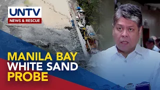 Manila Bay white sand project, nais paimbestigahan sa Senado; DENR, handang humarap sa imbestigasyon