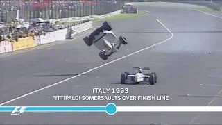 Palik F1 - hajmeresztő hátraszaltó az olasz futamon