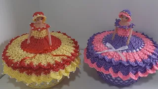 organizado de crochê boneca (veja o    passo a passo) | Valdenete crochê artes e reciclagem.