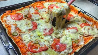 Pizza without dough in 5 minutes! You won't be buying pizza anymore!!! Huge pizza at home!