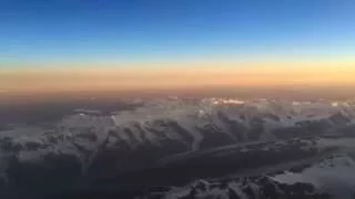 Descending over the mountains east of Anchorage.