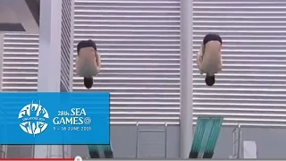 Aquatics Diving 3m Synchronised Springboard Finals (Men) Highlights |28th SEA Games Singapore 2015