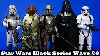 Star Wars Black Series Wave 26 Mandalorian, Vader, Stormtrooper, Clone, Teebo, Ackbar Hasbro Review