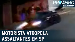 Assaltantes em fuga são atropelados por motorista na zona sul de SP | Primeiro Impacto (15/02/22)