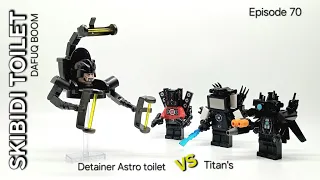 lego skibidi toilet | assemble detainer astro toilet vs titans