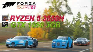 Forza Horizon 4 on Geforce GTX 1050 - Ryzen 5 3550H - 16GB RAM | Asus TUF FX505DD