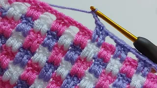 Super easy crochet baby blanket pattern for beginners / step by step blanket / DIY blanket