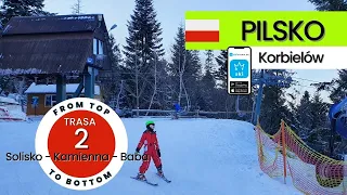 Pilsko Korbielów / trasa 2, Solisko - Kamienna - Baba, cały zjazd