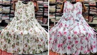 Latest design floral Anarkoli hijab gown/long dress collection 2023 || ফ্লোরাল আনারকলি গাউন