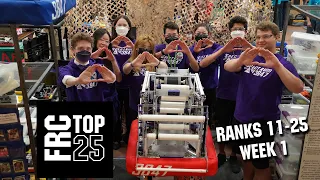 Ranks 11-25 FRC Top 25 Week 1 | Rapid React