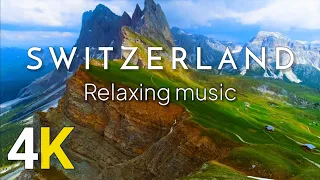 سويسرا 4K ، موسيقا هادئة مع مناظر طبيعية خلابة للريف السويسري