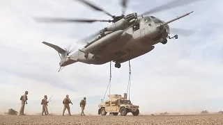 CH-53 Helicopter Air Lifting Super Heavy Military Vehicles