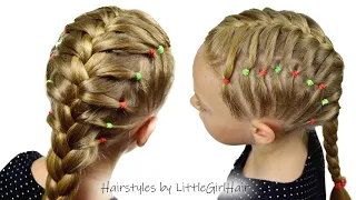 Amazing Heatless French Braid with Elastics | Summer Hairstyles | 2022 Hairstyles by LittleGirlHair