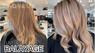 LADYLUX | Lived in Blonde BALAYAGE on Natural Virgin Hair | Toning with REDKEN Shades EQ