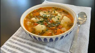 Romanian vegan soup, with lots of vegetables- This soup is gluten free and so delicious