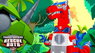 Optimus Prime's Dino Mode! | Transformers: Rescue Bots | Kids Cartoon | Transformers Junior