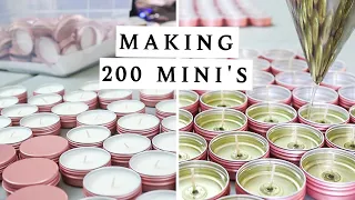 200 MINI CANDLE ORDER | Watch Us Prep & Pour This Order From Start To Finish!