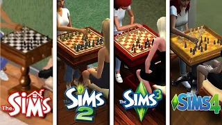 Sims 1 vs Sims 2 vs Sims 3 vs Sims 4 - Chess