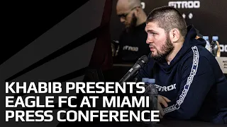 Khabib Nurmagomedov presents Eagle FC at Miami press conference