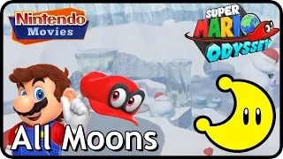 Super Mario Odyssey - Snow Kingdom - All Moons (in order with timestamps)