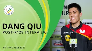 Dang Qiu Post-Round of 128 Interview | #ITTFWorlds2023