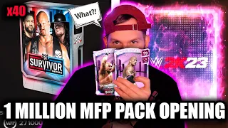 *SPENT 1 MILLION MFP ON SURVIVOR SERIES PACKS* Need To Unlock THESE Cards | WWE2k23 My Faction