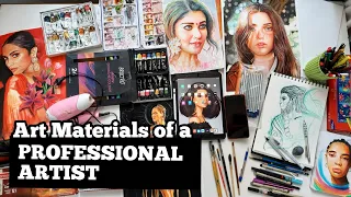 Art Materials of a Professional Artist || Digital & Traditional Art