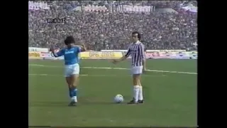 Diego Maradona vs Michel Platini I vs Juventus(a) I Serie A 85/86 I All Touches and Actions