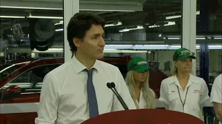 PM Justin Trudeau speaks with reporters in Alliston, Ontario – April 5, 2023