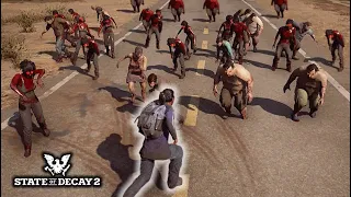 Big Zombie Horde Vs Rusty Screwdriver - No Stamina Challange | State of Decay 2