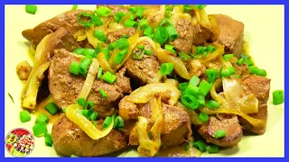 Fried with onions tender lamb liver .. Simple, fast and very tasty!