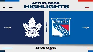 NHL Highlights | Maple Leafs vs. Rangers - April 13, 2023