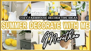 🍋 2023! COZY FARMHOUSE SUMMER DECORATE WITH ME MARATHON│SUMMER DECORATING│SUMMER DECOR│COZY DECOR