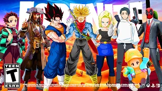 COLABORACIONES DE LA TEMPORADA 3 CAPITULO 5 DE FORTNITE (Trunks Dragon Ball, Jujutsu Kaisen, KNY !)