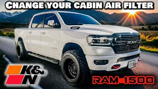 Cabin Air Filter DIY Replacement (K&N) - Ram 1500 5thGen 19-22