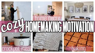 COZY HOMEMAKING 2023 ✨ EASY CROCKPOT MEAL GLUTEN FREE BROWNIES NEW WALMART HOME DECOR + PAINTING 🌿